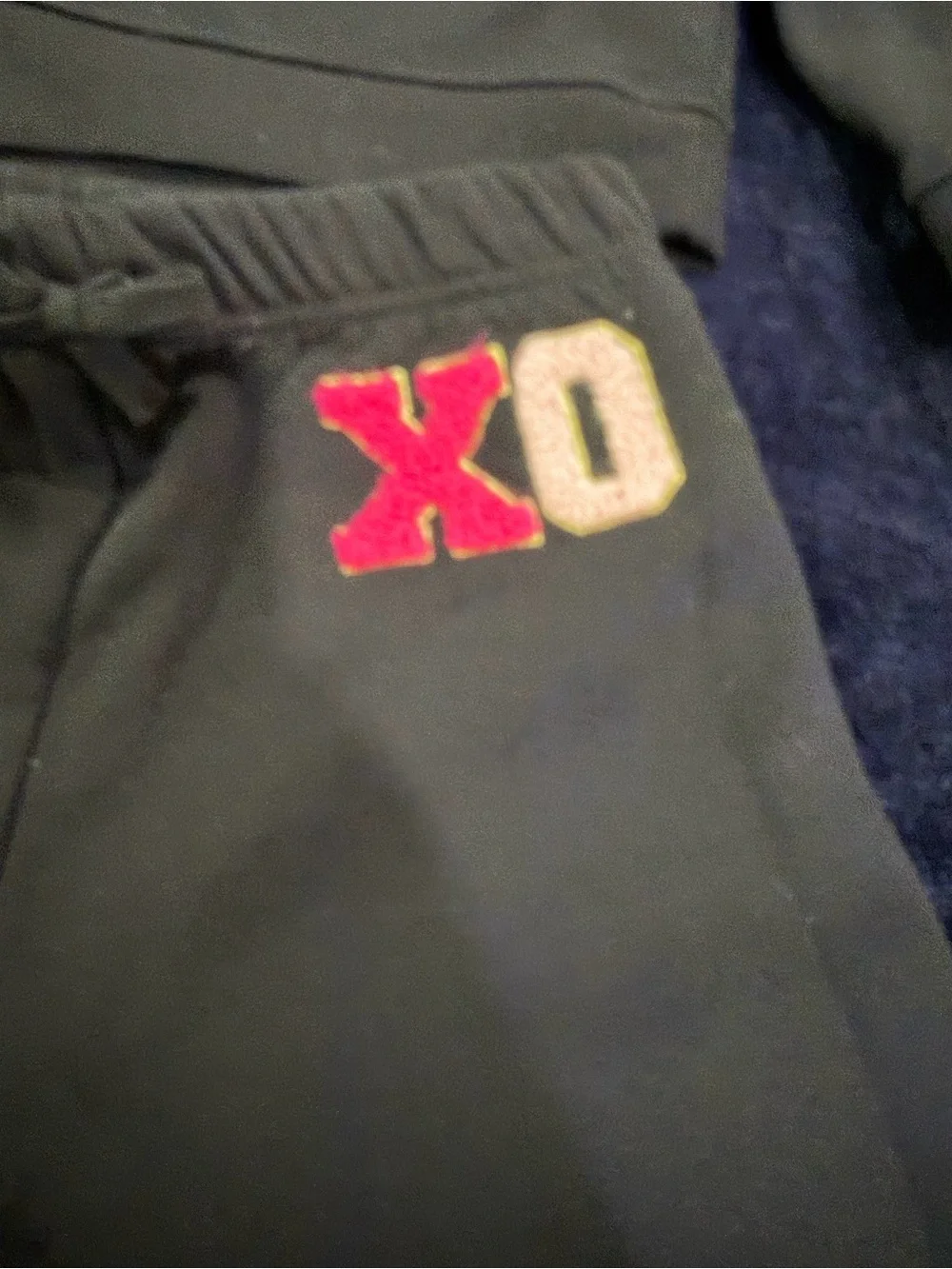btween Black Kids Sweatshirt & Jogger Set with Pink and Cream 'XOXO' Patches - Picture 5 of 7